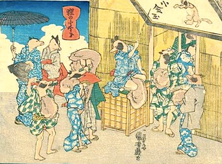 Illustration for article titled The Raccoon Scrotum Monster, and Other Awful Creatures from 1800s Japanese Artwork (NSFW)